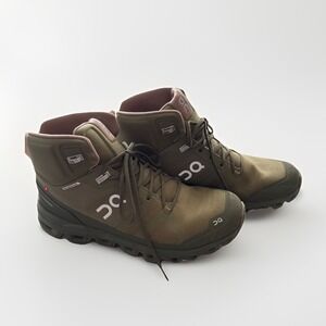 On Cloud CloudRock Waterproof Olive Hiking Boot Sneaker Women's Sz 9.5 Excellent